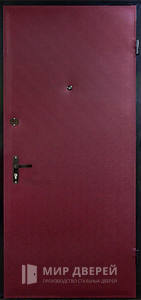 Дверь железная с виниликожей №25 - фото вид снаружи