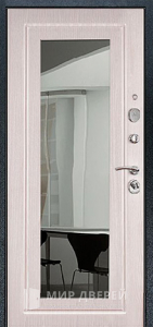Дверь монтана с зеркалом входная №71 - фото вид изнутри