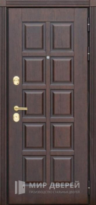 Стальная дверь МДФ №384 - фото вид снаружи