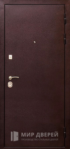 Однопольная входная дверь с зеркалом антик медный №1 - фото №1
