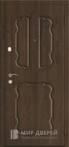 Стальная дверь МДФ №521 - фото вид снаружи