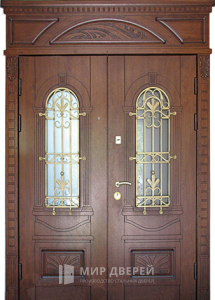 Стальная дверь высокая №99 - фото вид снаружи