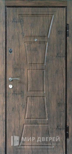 Стальная дверь МДФ №518 - фото вид снаружи
