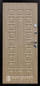 Входная дверь с МДФ накладкой для деревянного дома №68 - фото вид изнутри