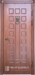 Металлическая входная дверь в квартиру МДФ №222 - фото вид снаружи