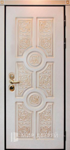 Стальная дверь МДФ №546 - фото вид снаружи