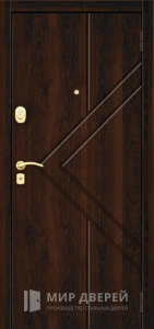 Стальная дверь МДФ №318 - фото вид снаружи