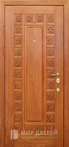 Входная металлическая дверь из массива дуба №10 - фото вид изнутри