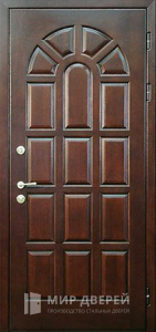 Дверь металлическая с отделками МДФ панелями №193 - фото вид снаружи